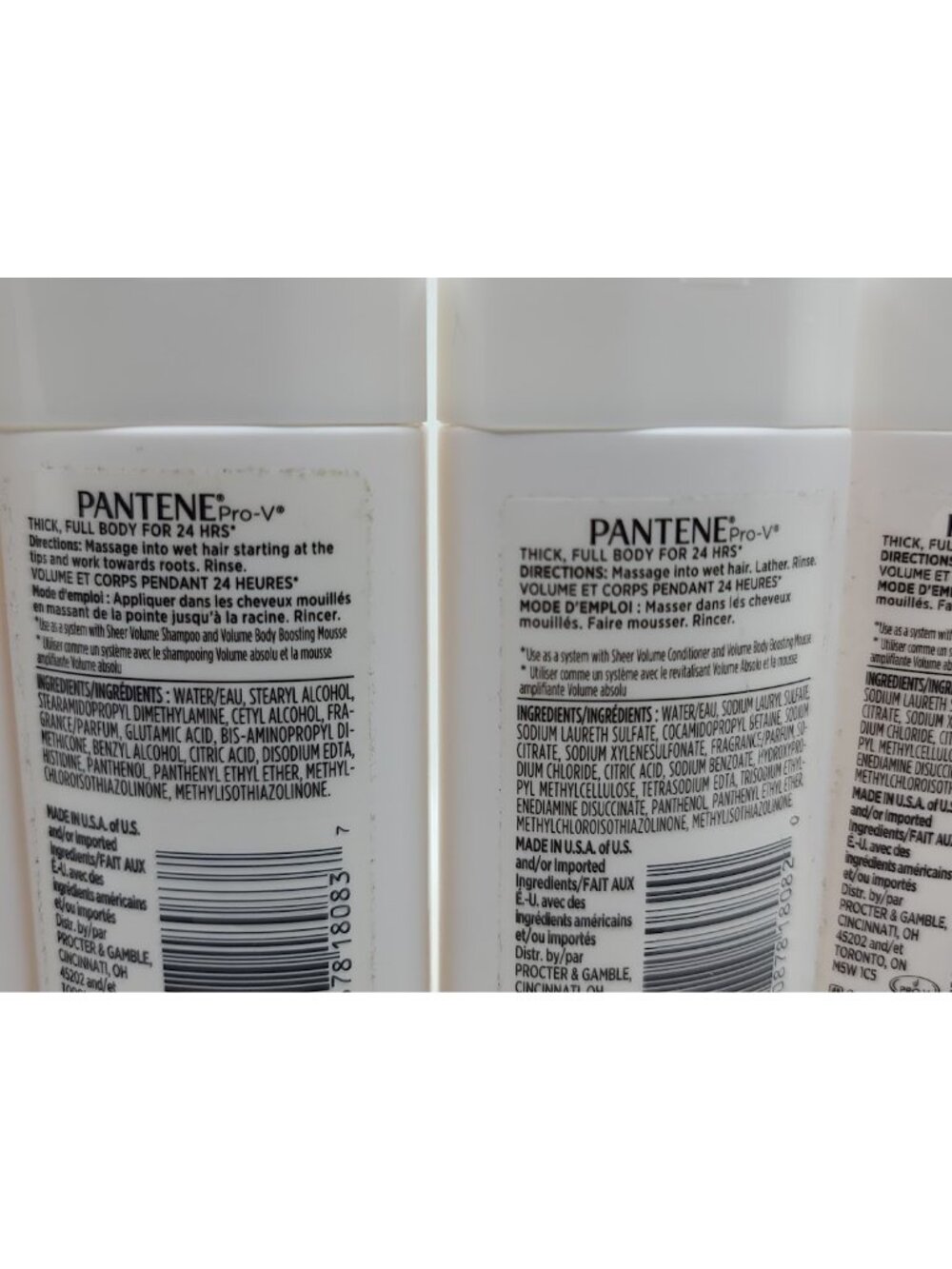 Lot of 4 Pantene Pro-V Sheer Volume Shampoo & Conditioner Travel Sz 3.38 Oz NEW - Picture 4 of 7